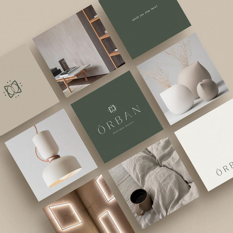 brand identity, luxury hostel brand identity, brand design, logodesign